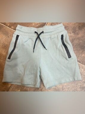 wonder nation Light Sage Drawstring Athletic Shorts with Black Trim